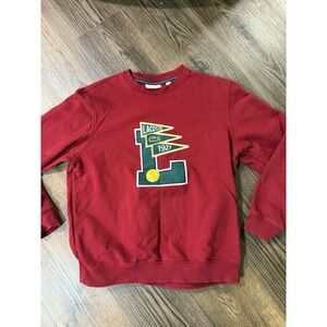 Lacoste Men's Pennants Badge Tennis Large Cotton Fleece Sweatshirt - Red